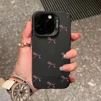 在飛比找蝦皮購物優惠-粉色蝴蝶結手機硬殼兼容 iphone 14 15Pro 6P