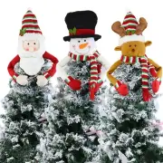 Santa Christmas Tree Topper With Hat Poseable Arms Cute Xmas Santa Claus Tree