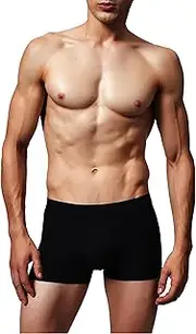 AIRCUTE Washable Urinary Incontinence Underwear for Men, Instant Absorbency, Bladder Leaks Protection Boxer Briefs(60ML) (Medium) Black