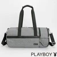 在飛比找momo購物網優惠-【PLAYBOY】旅行袋 Brisk系列-行李箱搭配(灰色)
