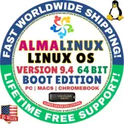 AlmaLinux OS 9.4 USB Flash Drive | BOOT EDITION | AMD64 | MAC, PC | Alma Linux