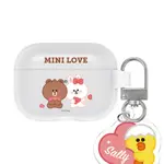 【TOYSELECT】LINE FRIENDS MINI-心心相印強悍防摔AIRPODS保護套(附吊飾)