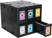 6-Drawer Stackable Trading Card Storage Box - Holds 700 Sports Cards/1150 Gam...