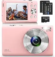 [STUOGYUM] Digital Camera, Autofocus Compact Camera Hd 2.7K 48Mp With 2.8 " Large Screen, 16X Digital Zoom, Portable Mini Camera For Photography, Youtube Vlogging Camera For Kids,Adult,Beginners