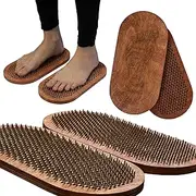 Wooden Yoga Board for Acupressure and Meditation with Nails for Deep Tissue Massage, Sadhu Board for Yoga Practice, Acupuncture Massage