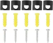 Briny River 5PCS Swag Hook for Chandelier Ceiling Lights Cable for Textile Cables PVC Lamp Cables Surface-Mounted Cable Holder for Fabric Cable Less Than 7.8mm/0.31 Inch (Black)