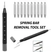 Watchmaker Repair Tool Metal Watch Band Strap Spring Bar Link Pin Remover Ruler