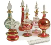 Vintage Handmade Egyptian Perfume Bottle bottles made pre 1995 JCe17 29