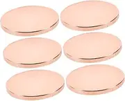 HOMSFOU 6 sets DIY Blank Challenge Coins for Engraving Blanks with Threaded Edges for Custom Crafts Jewelry and Collecting Includes Protective Box