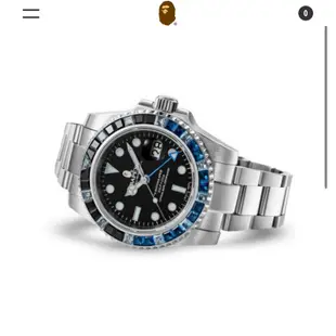 A BATHING APE® MEN Type 2 BAPEX Crystal Stone寶石 手錶 水鑽 彩色正品