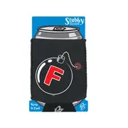 F Bomb - Funny Novelty Stubby Holder With Base