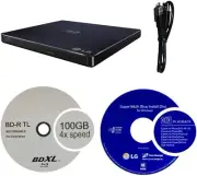 LG WP50NB40 External Blu-ray CD DVD Drive Burner+1pk BDXL($20 Value)+Sftware+USB