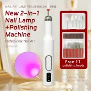 Electric Nail Polisher Grinder Mini Nail UV Light Fast Cure Light for Gel Nails
