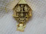 Danbury Mint Christmas Ornament 1996 23k Gold Plated CUCKOO CLOCK