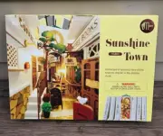 Robotime Rolife DIY 3D Bookends Sunshine Town Book Nook Shelf Insert TGB02 BB1