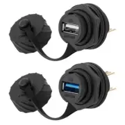 USB 2.0 Female Socket Plug Panel Mount Adapter 2/2.54mm Needle