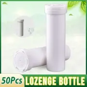 50PCS Effervescent Tablet Bottle Plastic Storage Container Sealed Portable AU