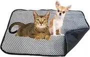 Beautiful Dog Nappies Waterproof Water Absorption Puppy Diapers Bite Resistant Non Slip Square Dog Cushion Machine Washable for Dogs Cats Rabbits Other Animals Black,72 (Color : Gray, Size : 50)