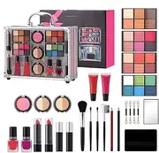 Womens Makeup Set - Long Lasting Matte Makeup Kit Waterproof Makeup Set,Beauty Care with Blush Eyeshadow Palette Lipstick Highlighter for Girl & Women