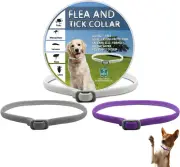 Dog Flea Collar with Tick Repellent, 3 Pack Assorted Colors, Plant Based Ingr...