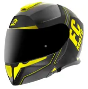 FC-Moto Novo Circuit Helmet, black-yellow, Size M for Men Black Yellow