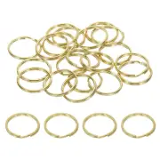 30Pcs Brass O Ring, 20mm Dia Brass Round Ring Circle Keychain Hook