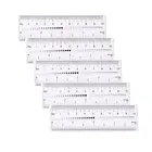 5 Pcs Manicure Ruler Flexible Transparent Nail Measure Ruler Nail Measuring Tool