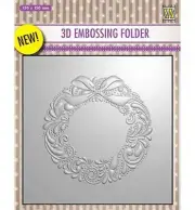 Nellie Snellen 3D Embossing Folder 6x6 Wreath EF3D007