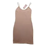 New BooHoo Strapy Cami Bodycon Dress 6 Rose Viscose Blend