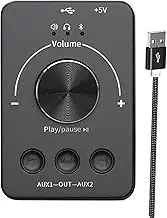 USB Volume Adjustment Knob - Multimedia Control Knob, External Volume Adjuster, Sound Controller | Refined Black Volume Controller for Computer, Non-Slip Audio Knob Internet Cafe School Work Area