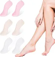 YUXIANLB Silicone Socks - 3 Pairs for Dry, Cracked Feet; Women's Spa Therapy Socks Absorb Moisture