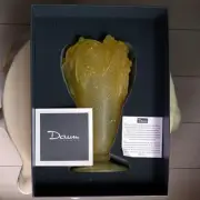 Daum France Crystal Mimosa- France Vase Pate De Verre With Box 8.27 inch Unused