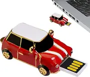 USB Drive,Flash Memory | 4GB Secure Portable Classic Car Design Creative Retro Mobile Storage Disk for TV Computer Game Phone Tablets Music Transfer