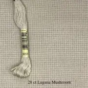 Cross Stitch 28 count Lugana even weave Zweigart Mushroom light mocha 18 x 27