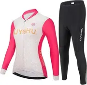 [GRTE] Women Cycling Jersey Set with 3D Gel Seat Padding Long Breathable Quick Drying for Cycling MTB