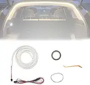 Dynamic Flowing Car Trunk Light Strip, 2025 Upgrade Flexible Universal Trunk Led Light Strip, Cuttable Waterproof Hood Dynamic Atmosphere Lights, for Cars Suvs Trucks (Yellow,2m)