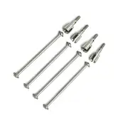 4x Silver Dog Bones Drive Shafts Wheel Axle For HSP 1/10 RC Truck 94111 94108 B