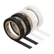4Pcs 26Ft Tennis Racket Badminton Racquet Grip Finishing Tapes, Black/White
