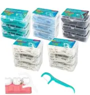 Watsons Mint Round Thread Dental Floss Picks Wide Bow Oral Cleaner Teeth Flosser