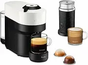 Breville Nespresso Vertuo Pop Coffee Machine by Breville Bundle with Aeroccino3 Milk Frother (Coconut White), BNV150WHT