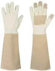 Rose Pruning Gloves for Men Women Long Thorn Proof Gardening Gloves Large Beige