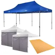 Adventure Kings 6x3m Gazebo + 2x Side Wall + Mesh Flooring 6x3m Camping 4WD 4x4
