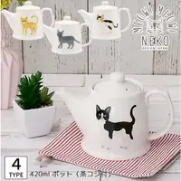 在飛比找蝦皮購物優惠-現貨 日本 貓咪陶瓷茶壺 茶具｜不銹鋼瀘網 濾茶器 虎斑 灰