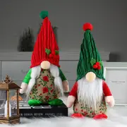 2 Pack Cute Cherry Faceless Doll Creative Dwarf Standing Posture Old Man Doll