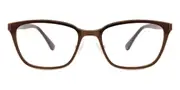 Square Full Rim Metal Women’s Glasses Brown, Size 52 - Lenses Included - Private Health Rebate - Blue Light Block Available - Arise Collective