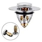 Sink Strainer Plug Hole Stopper Basin Core Bounce Push Up Drain Hair Trap Copper