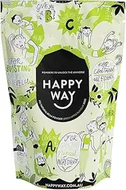 HAPPY WAY Green Apple BCAA Powder - 300g | Crisp Refreshing Green Apple Flavour | All-in-One Energy Pre-workout, Post-workout Drink | Enhances Workout Recovery, Boosts Energy & Supports Muscle Growth