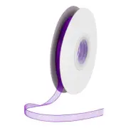 50 Yards Organza Ribbon 3/8" Dark Purple Chiffon Ribbon for Flower Decoration