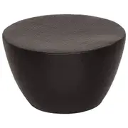 Coffee Table Hammered Aluminium � 50x30 cm Black vidaXL