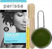 Parissa No-Strip Face & Lip Hot Wax Kit for Short & Coarse Hair Removal At-Home Waxing Kit on Face, Chin, and Upper Lip